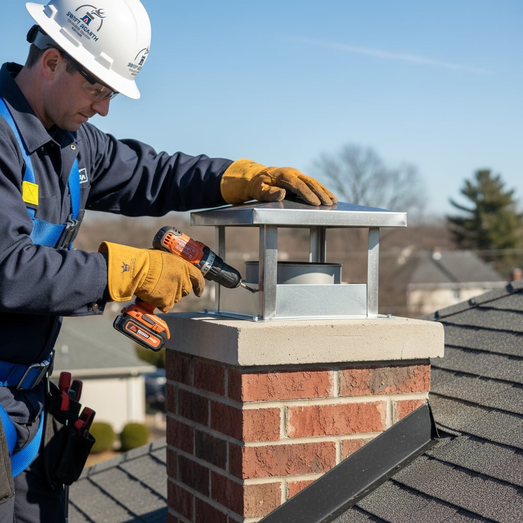 Boston Chimney Cap Installation